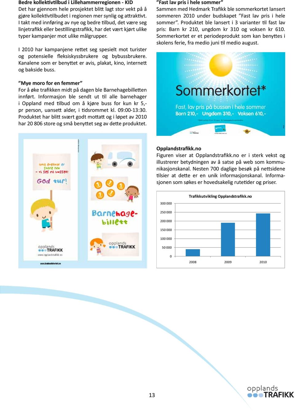 I 2010 har kampanjene rettet seg spesielt mot turister og potensielle fleksiskyssbrukere og bybussbrukere. Kanalene som er benyttet er avis, plakat, kino, internett og bakside buss.