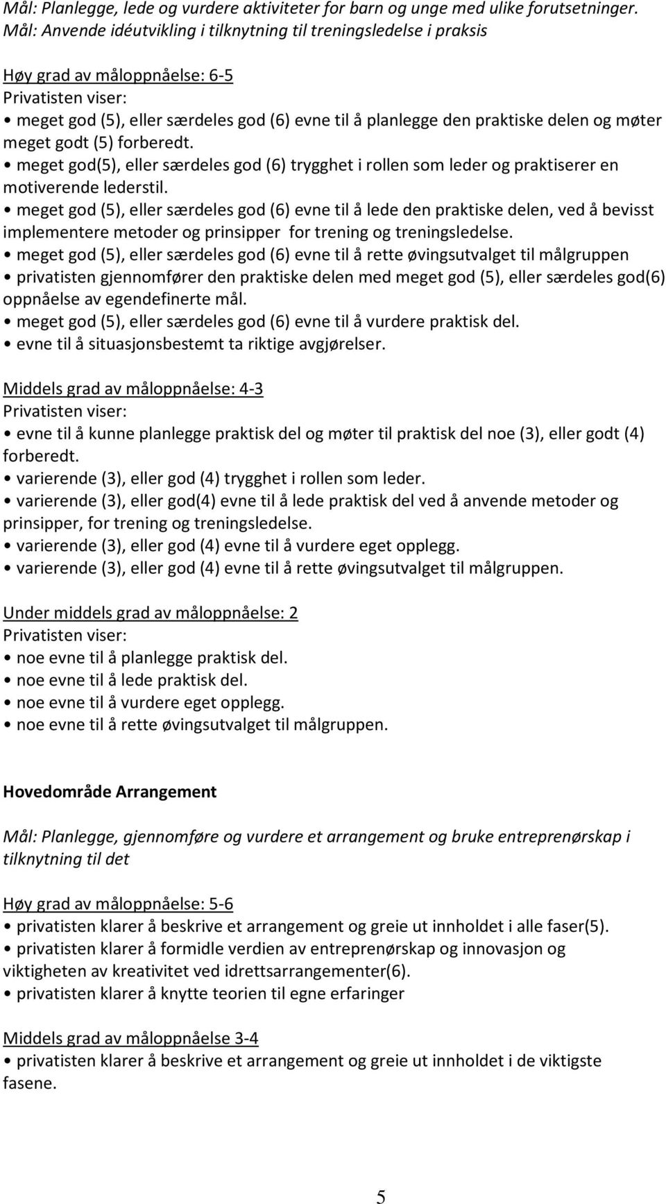 meget god(5), eller særdeles god (6) trygghet i rollen som leder og praktiserer en motiverende lederstil.