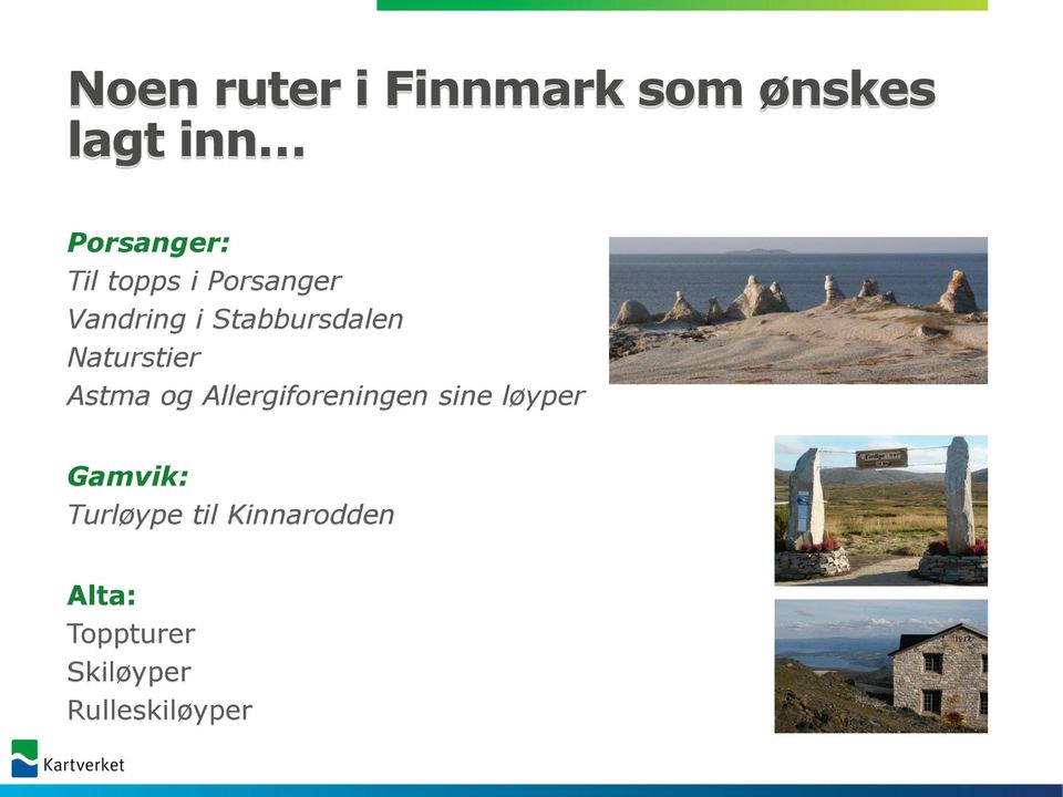 Naturstier Astma og Allergiforeningen sine løyper