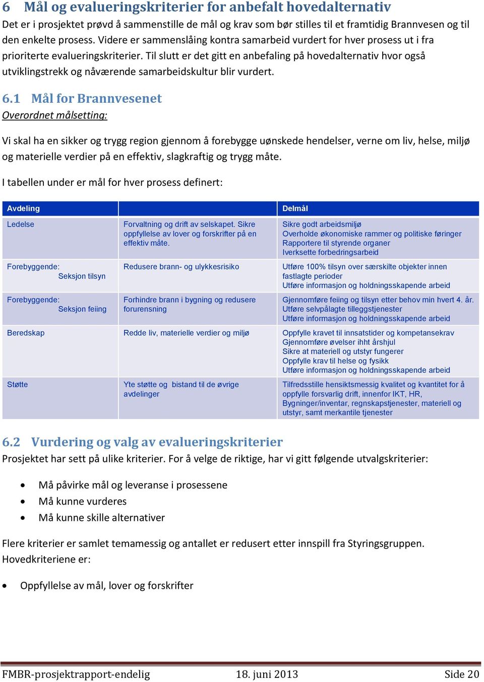 Til slutt er det gitt en anbefaling på hovedalternativ hvor også utviklingstrekk og nåværende samarbeidskultur blir vurdert. 6.