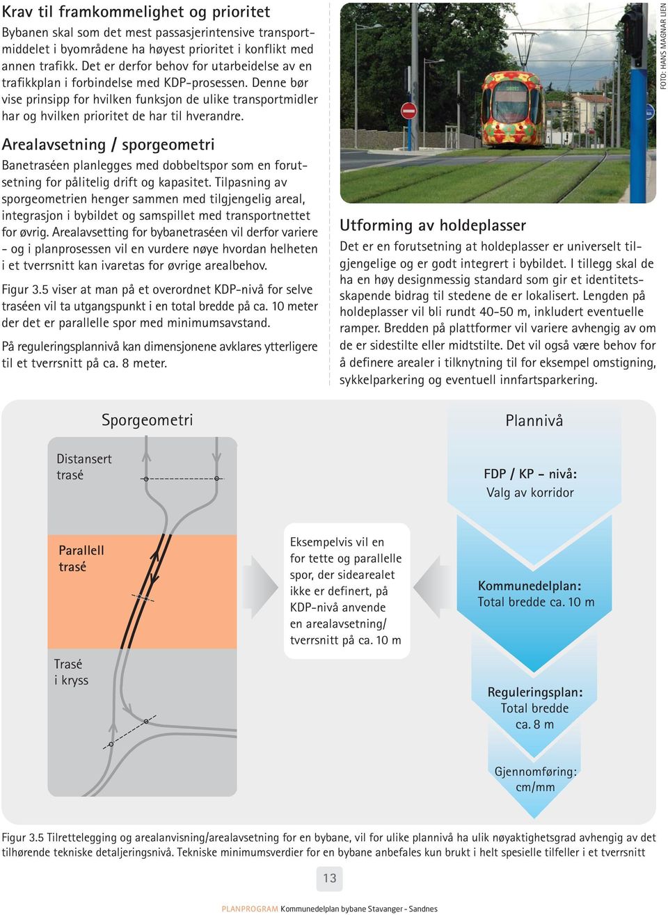 Denne bør vise prinsipp for hvilken funksjon de ulike transportmidler har og hvilken prioritet de har til hverandre.