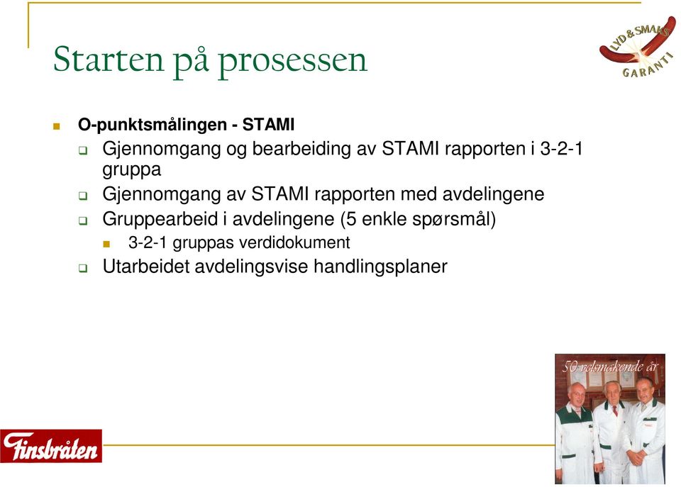 rapporten med avdelingene Gruppearbeid i avdelingene (5 enkle