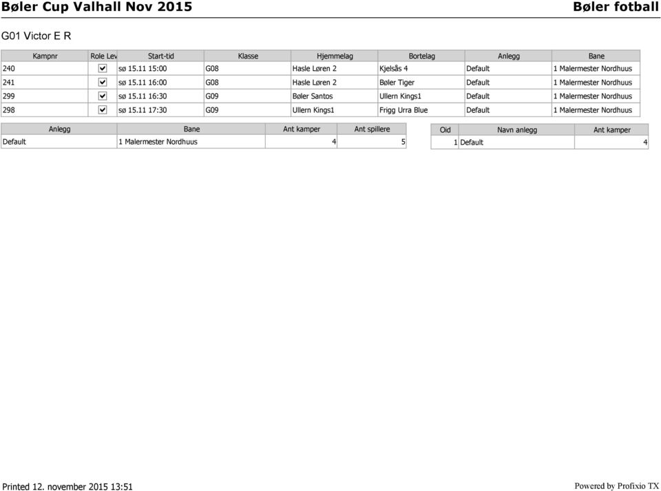 11 16:00 G08 Hasle Løren 2 Bøler Tiger Default 1 Malermester Nordhuus 299 sø 15.