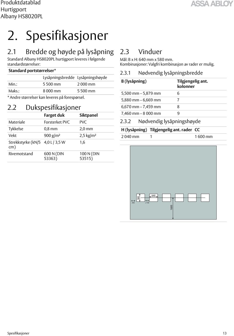 : 8000 mm 5500 mm Farget duk Siktpanel Materiale Forsterket PVC PVC Tykkelse 0,8 mm 2,0 mm Vekt 900 g/m² 2,5 kg/m² Strekkstyrke (kn/5 4,0 L / 3,5 W 1,6 cm) Rivemotstand 600 N (DIN 53363) 100 N (DIN