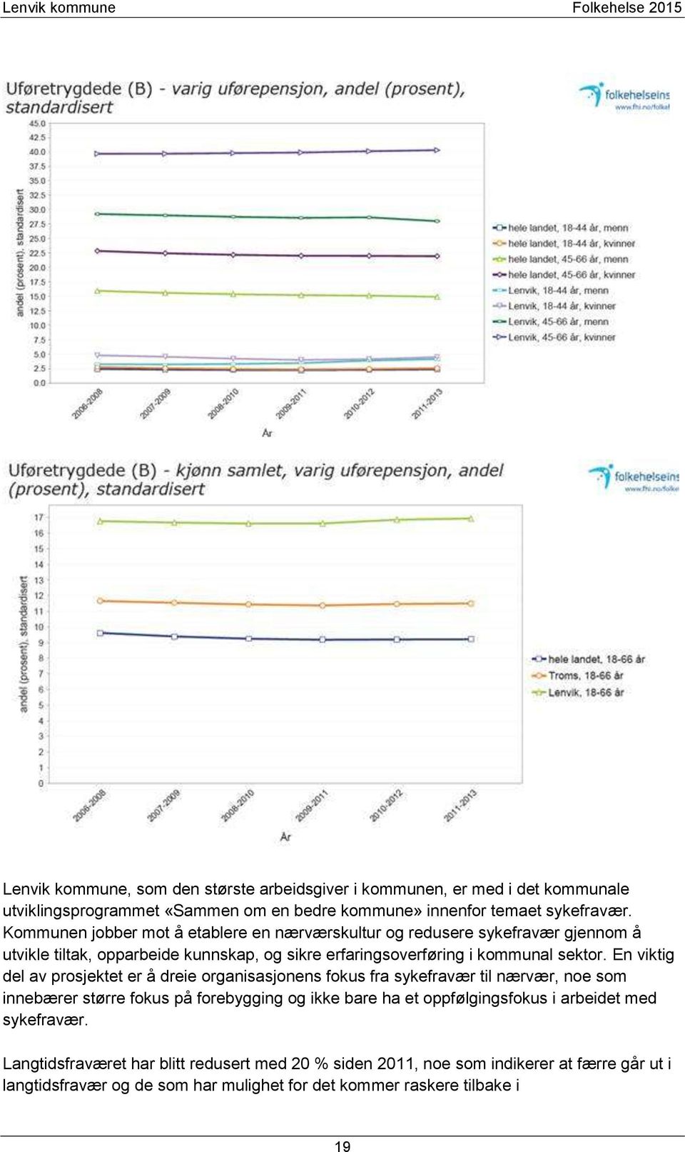 En viktig del av prosjektet er å dreie organisasjonens fokus fra sykefravær til nærvær, noe som innebærer større fokus på forebygging og ikke bare ha et oppfølgingsfokus i