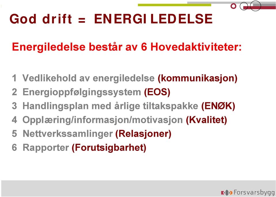 (EOS) 3 Handlingsplan med årlige tiltakspakke (ENØK) 4