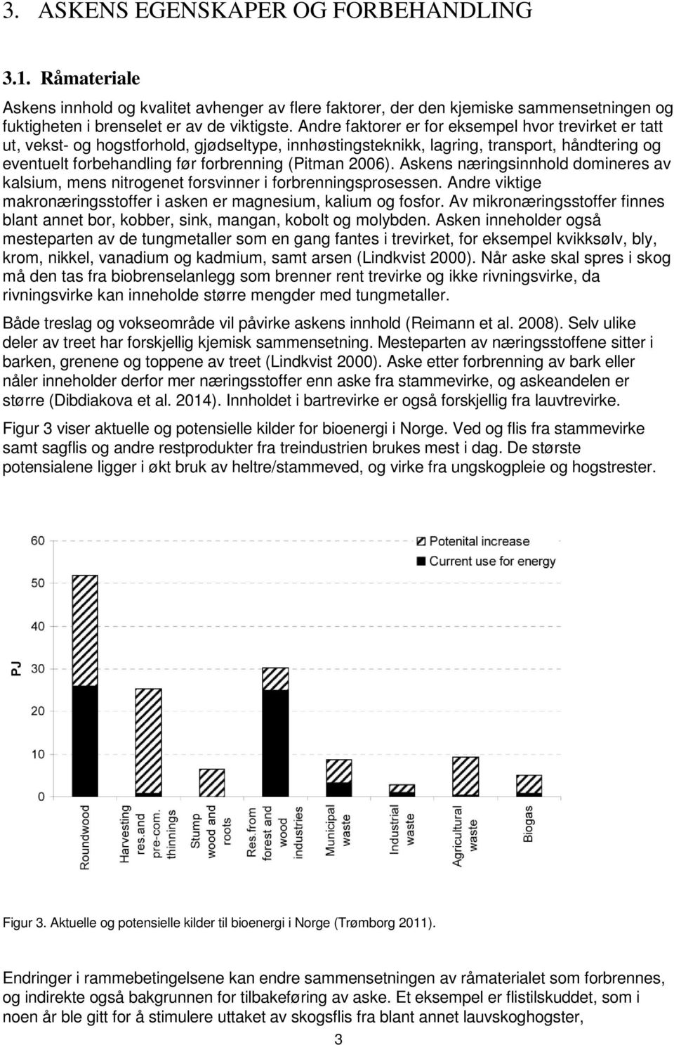 2006). Askens næringsinnhold domineres av kalsium, mens nitrogenet forsvinner i forbrenningsprosessen. Andre viktige makronæringsstoffer i asken er magnesium, kalium og fosfor.