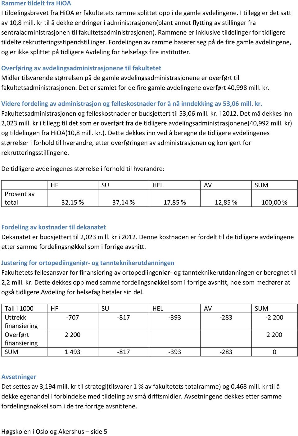 Rammene er inklusive tildelinger for tidligere tildelte rekrutteringsstipendstillinger.