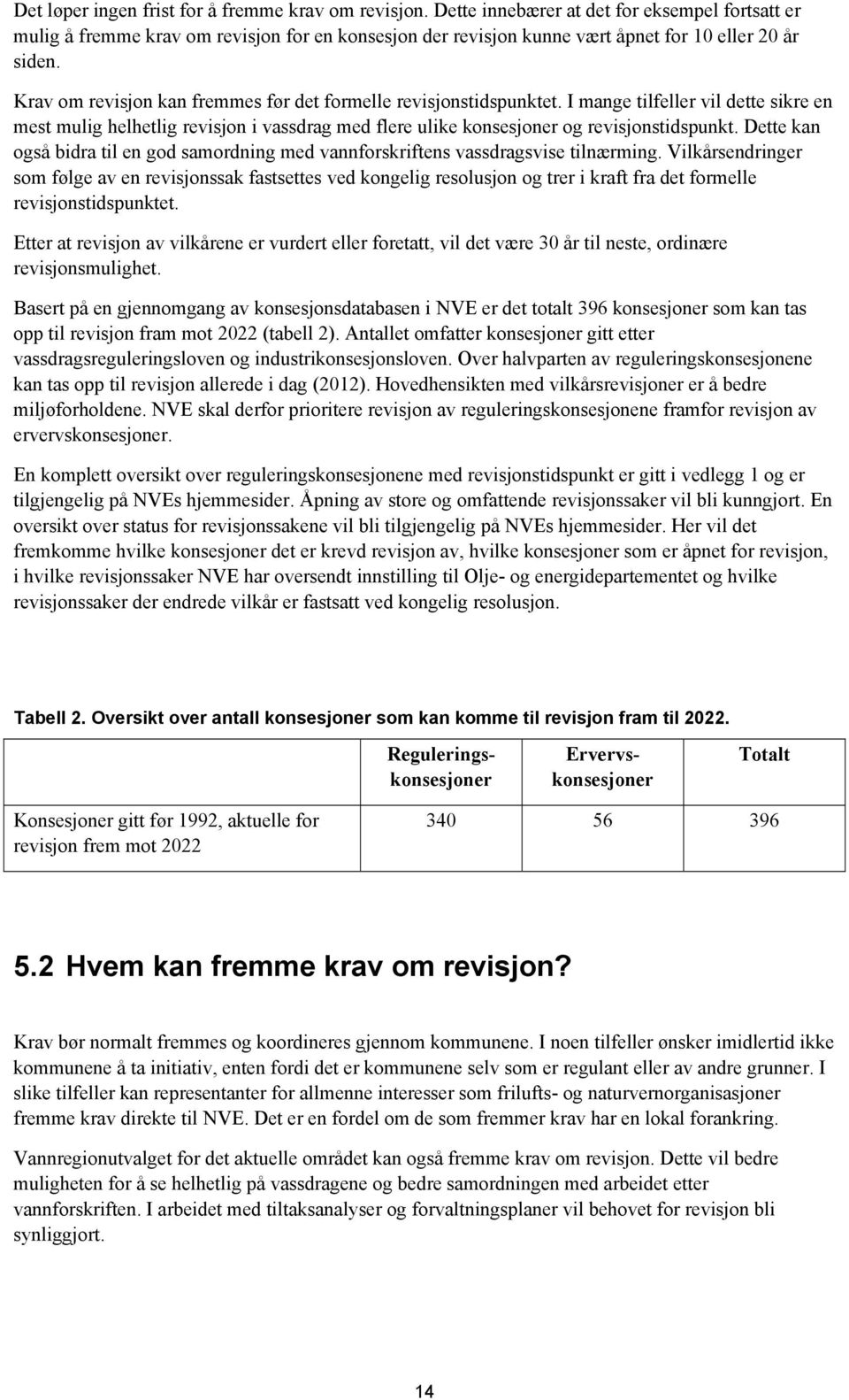 Krav om revisjon kan fremmes før det formelle revisjonstidspunktet. I mange tilfeller vil dette sikre en mest mulig helhetlig revisjon i vassdrag med flere ulike konsesjoner og revisjonstidspunkt.