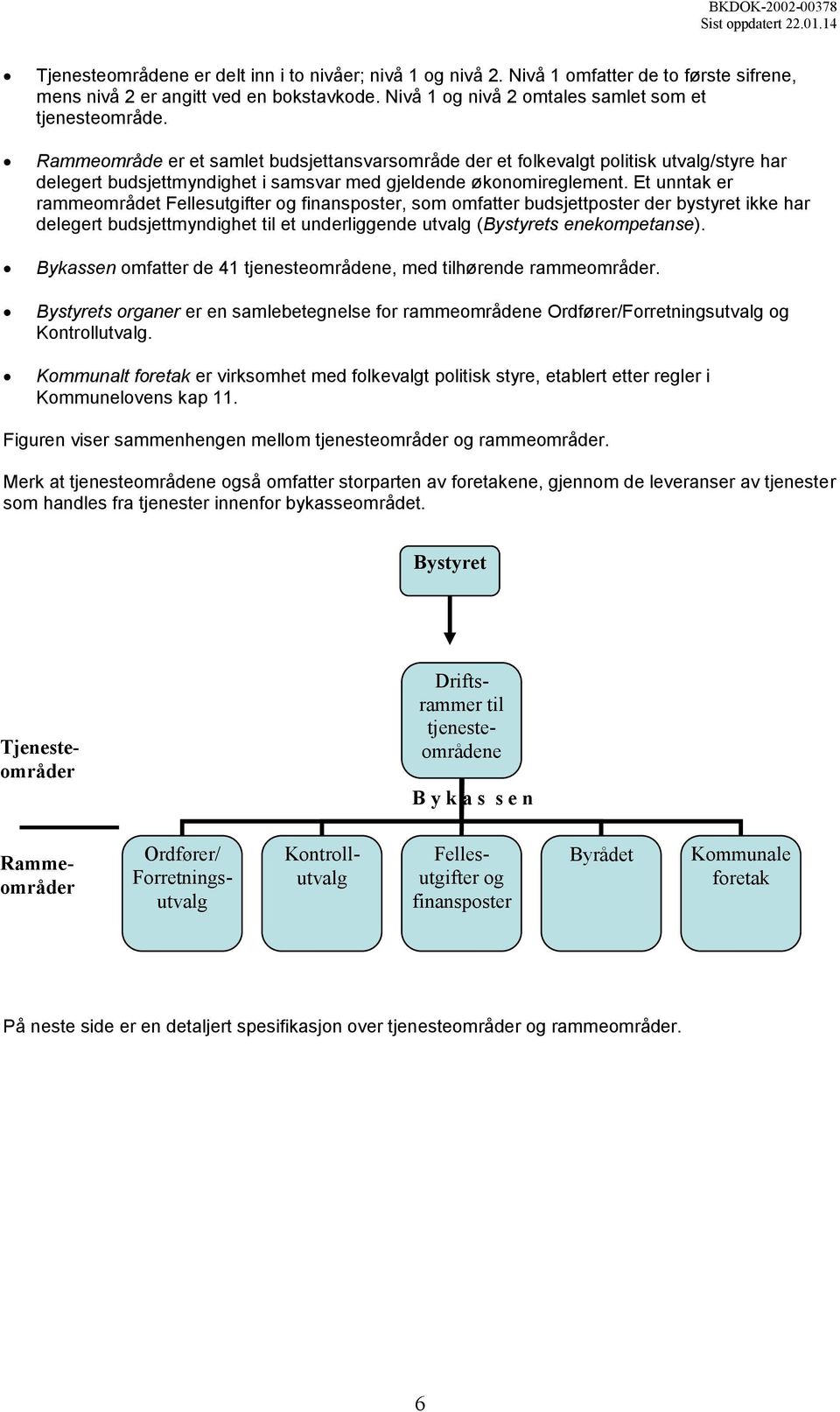 Et unntak er rammeområdet Fellesutgifter og finansposter, som omfatter budsjettposter der bystyret ikke har delegert budsjettmyndighet til et underliggende utvalg (Bystyrets enekompetanse).