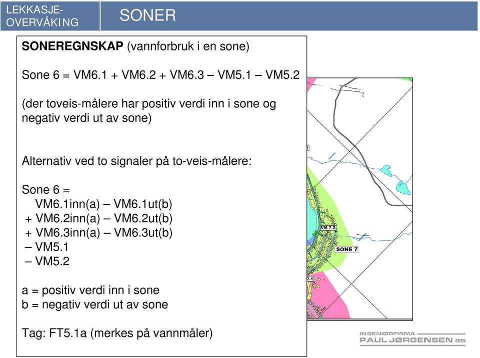 2 (der toveis-målere har positiv verdi inn i sone og negativ verdi ut av sone) Alternativ ved to