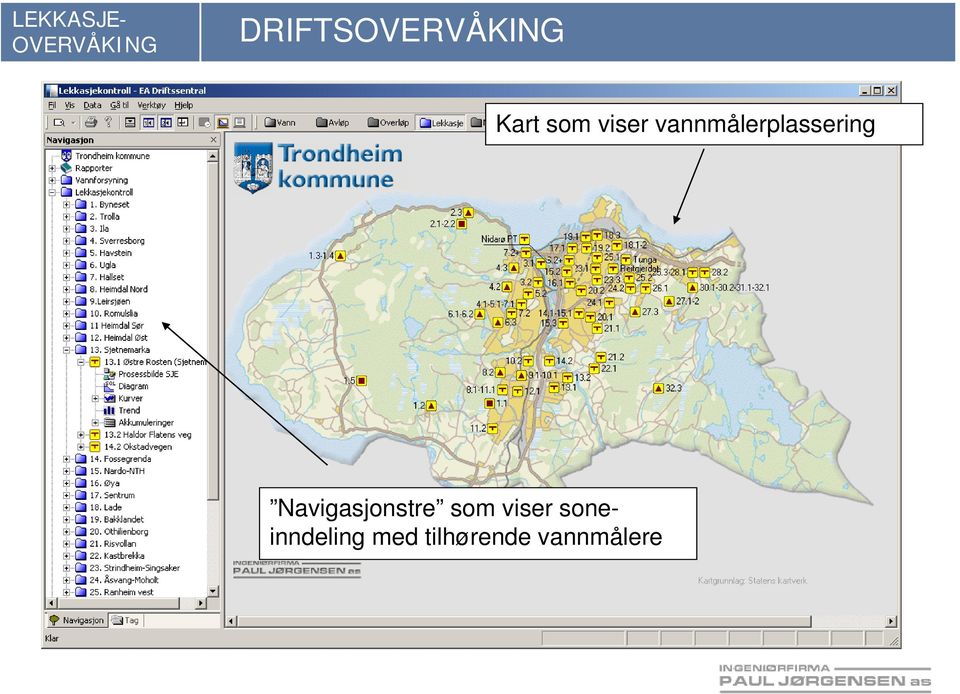 vannmålerplassering Navigasjonstre