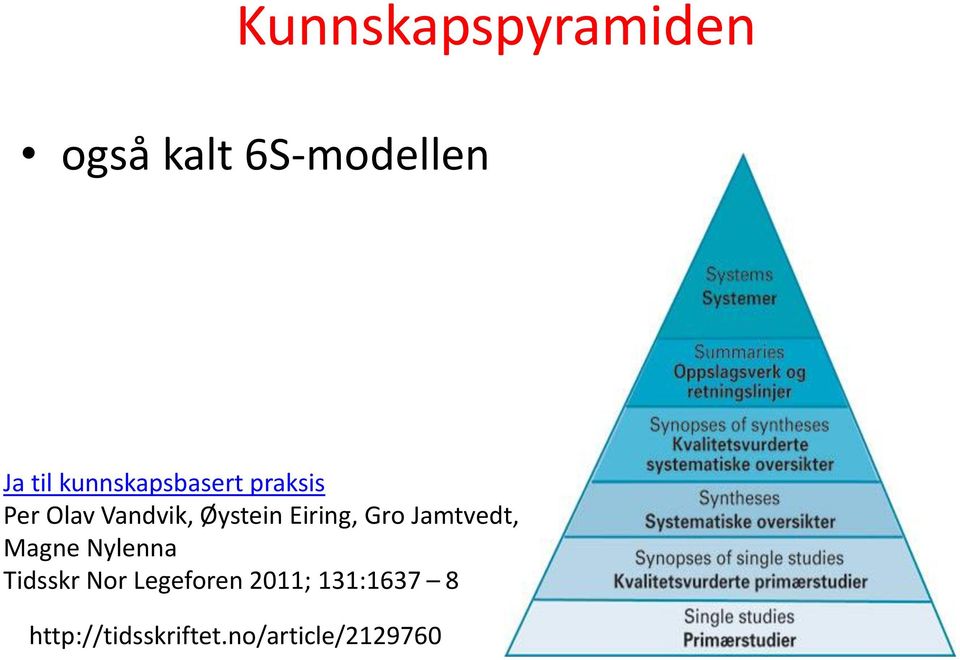 Eiring, Gro Jamtvedt, Magne Nylenna Tidsskr Nor