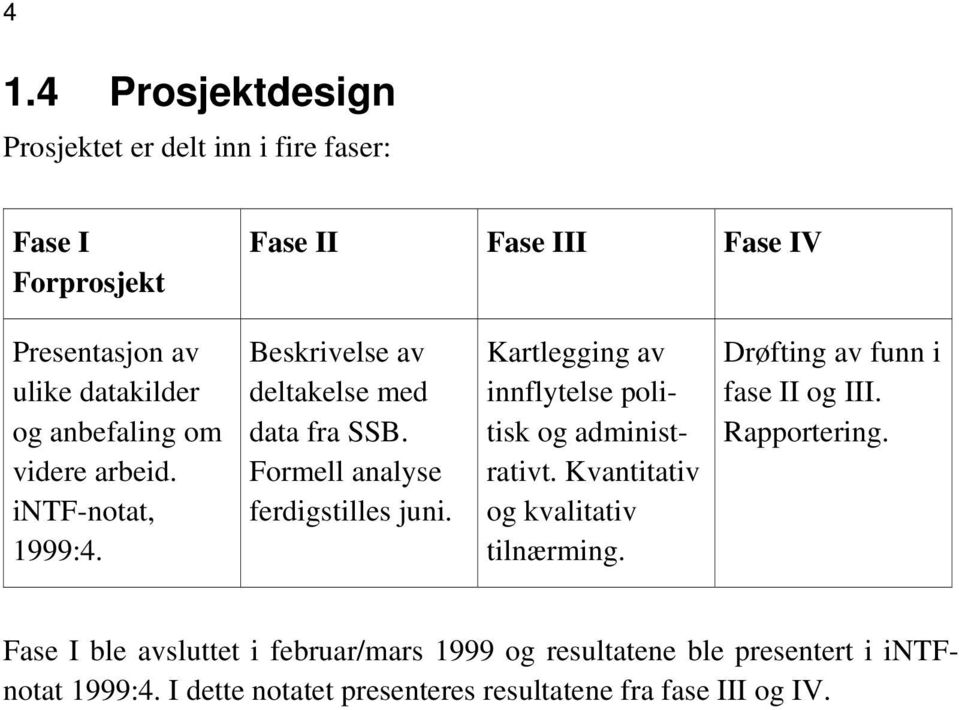 Kartlegging av innflytelse politisk og administrativt. Kvantitativ og kvalitativ tilnærming. Drøfting av funn i fase II og III.