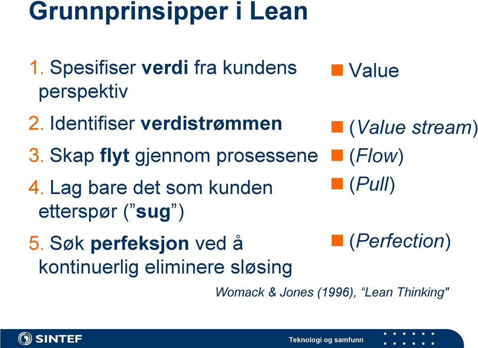 Lag bare det som kunden etterspør ( sug ) 5.