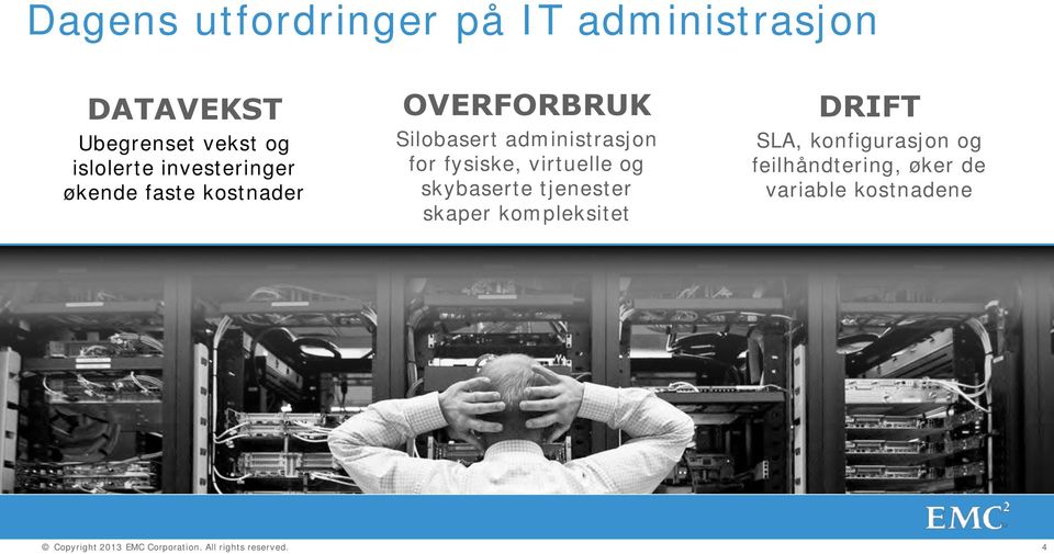 administrasjon for fysiske, virtuelle og skybaserte tjenester skaper