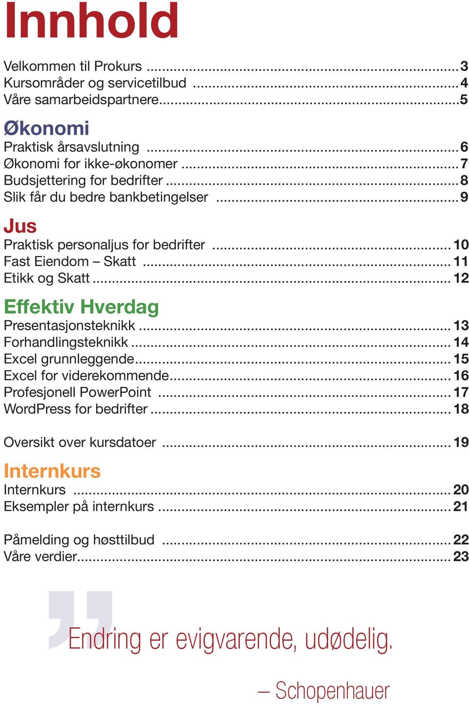 .. 12 Effektiv Hverdag Presentasjonsteknikk... 13 Forhandlingsteknikk... 14 Excel grunnleggende... 15 Excel for viderekommende... 16 Profesjonell PowerPoint.