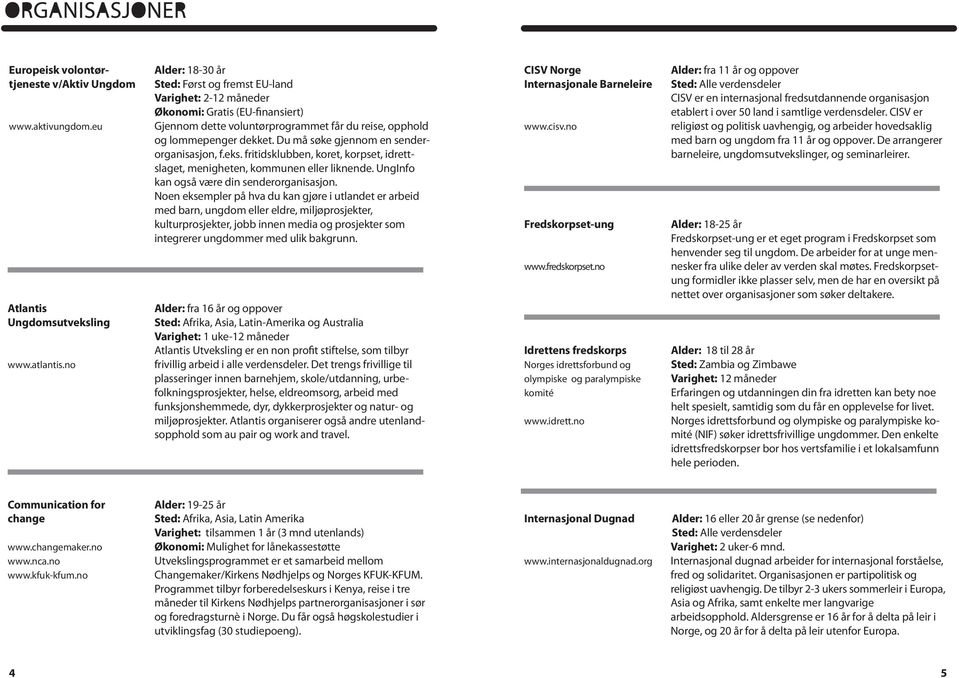 Du må søke gjennom en senderorganisasjon, f.eks. fritidsklubben, koret, korpset, idrettslaget, menigheten, kommunen eller liknende. UngInfo kan også være din senderorganisasjon.