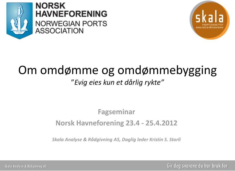 Fagseminar Norsk Havneforening 23.