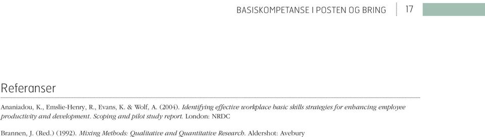 Identifying effective workplace basic skills strategies for enhancing employee