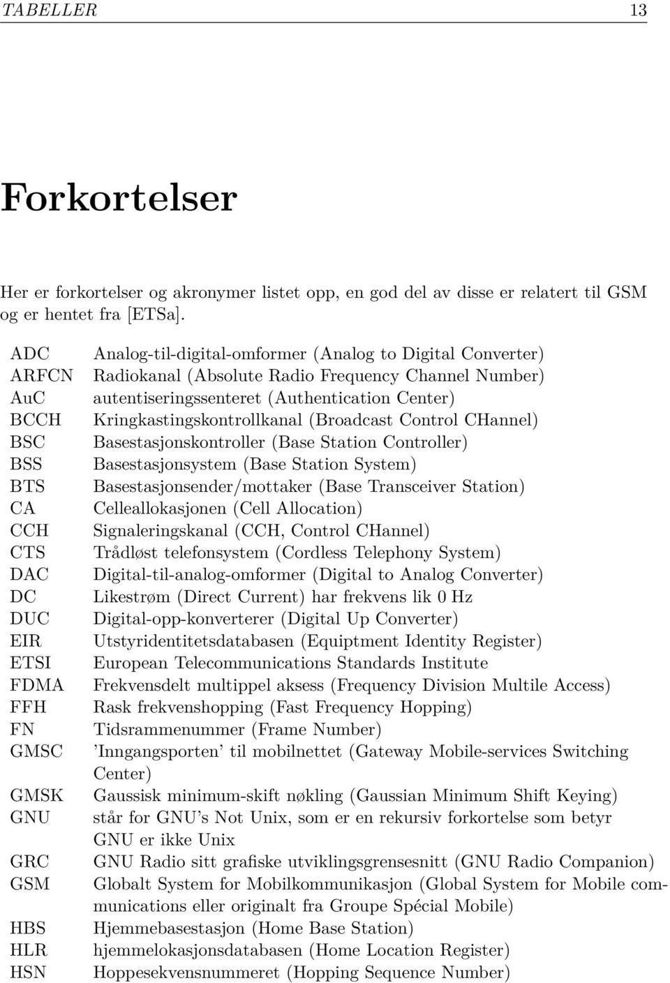 Frequency Channel Number) autentiseringssenteret (Authentication Center) Kringkastingskontrollkanal (Broadcast Control CHannel) Basestasjonskontroller (Base Station Controller) Basestasjonsystem