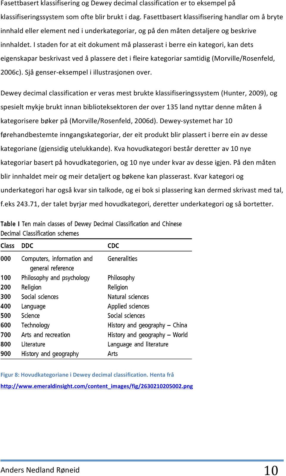 I staden for at eit dokument må plasserast i berre ein kategori, kan dets eigenskapar beskrivast ved å plassere det i fleire kategoriar samtidig (Morville/Rosenfeld, 2006c).