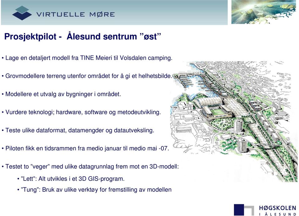 Vurdere teknologi; hardware, software og metodeutvikling. Teste ulike dataformat, datamengder og datautveksling.