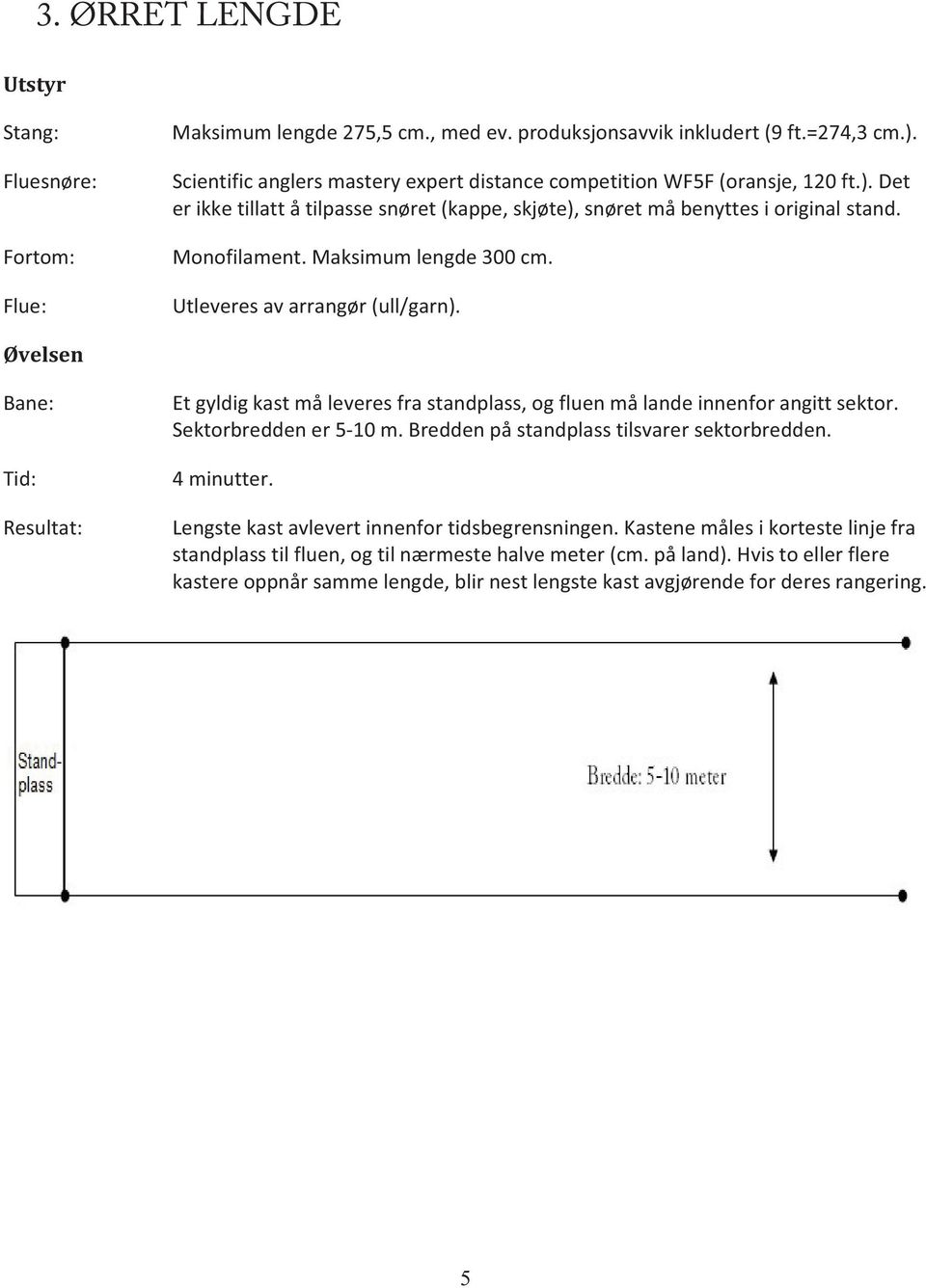 Breddenpåstandplasstilsvarersektorbredden. Tid: 4minutter. Resultat: Lengstekastavlevertinnenfortidsbegrensningen.