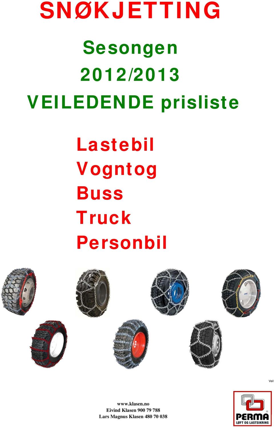 prisliste Lastebil