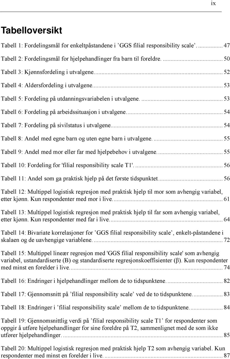 ... 53 Tabell 6: Fordeling på arbeidssituasjon i utvalgene... 54 Tabell 7: Fordeling på sivilstatus i utvalgene... 54 Tabell 8: Andel med egne barn og uten egne barn i utvalgene.