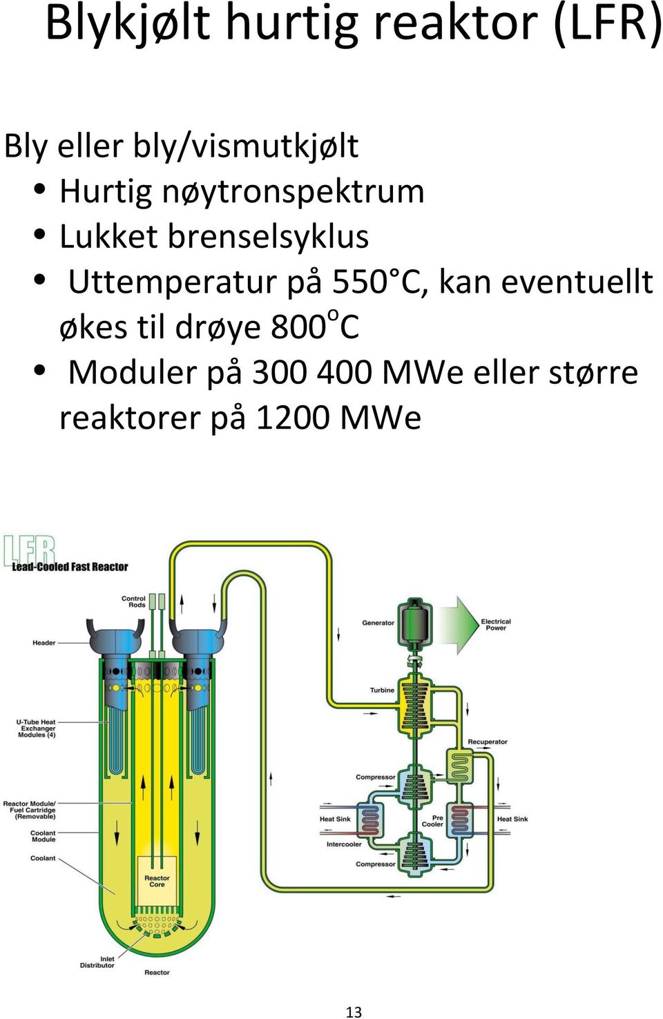 Uttemperatur på 550 C, kan eventuellt økes til drøye