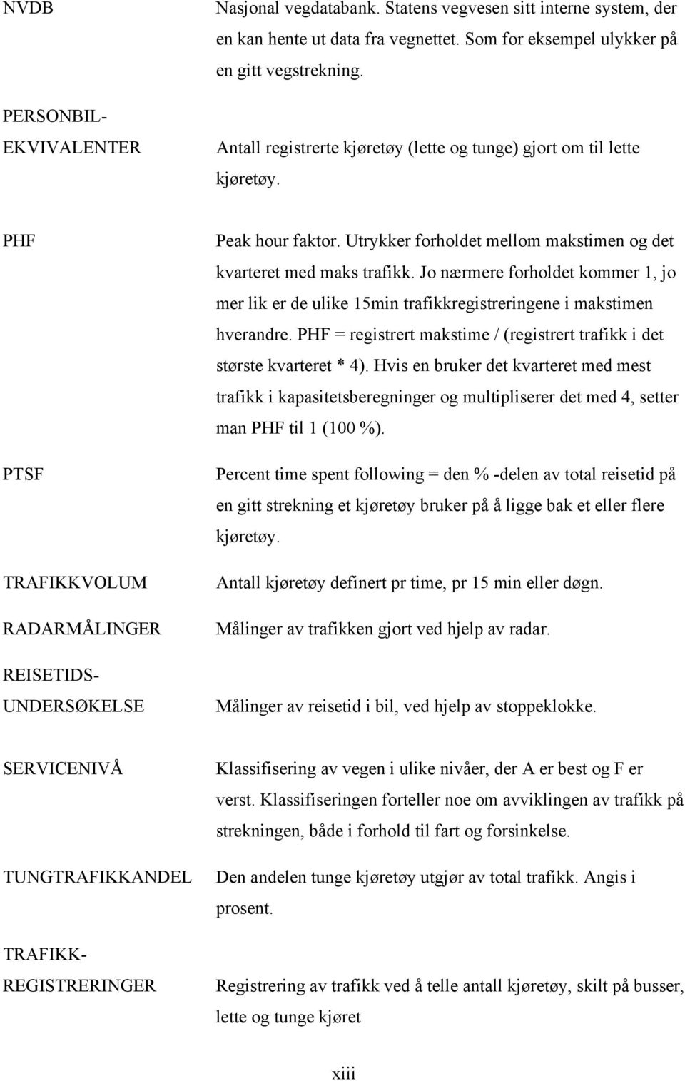 Utrykker forholdet mellom makstimen og det kvarteret med maks trafikk. Jo nærmere forholdet kommer 1, jo mer lik er de ulike 15min trafikkregistreringene i makstimen hverandre.