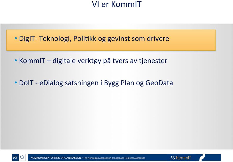 verktøy på tvers av tjenester DoIT -