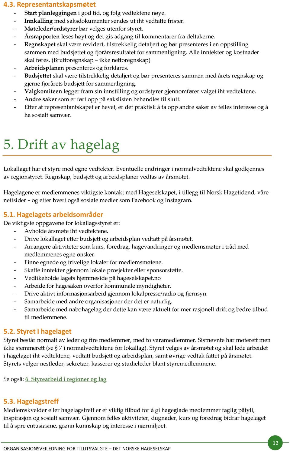 - Regnskapet skal være revidert, tilstrekkelig detaljert og bør presenteres i en oppstilling sammen med budsjettet og fjorårsresultatet for sammenligning. Alle inntekter og kostnader skal føres.