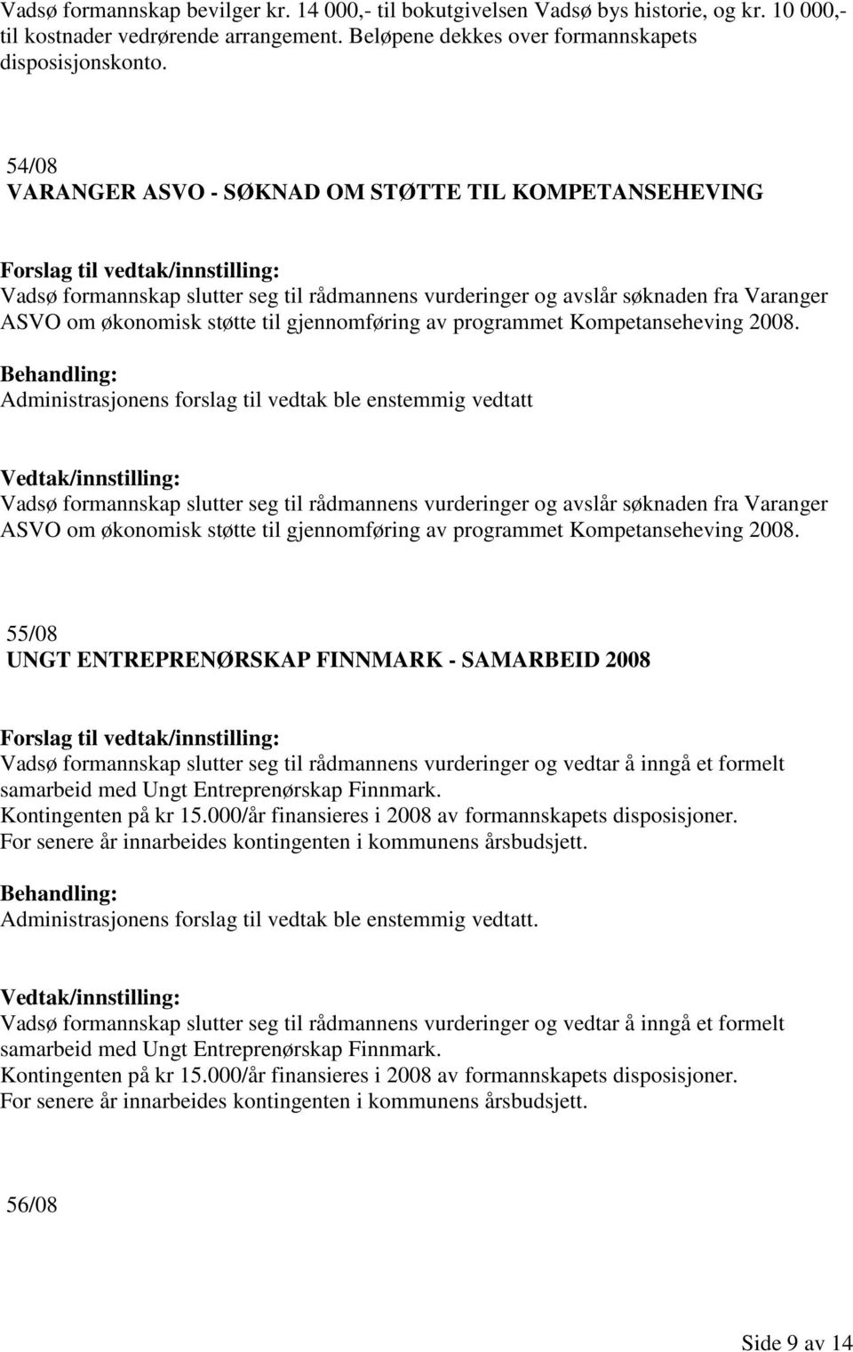 programmet Kompetanseheving 2008.