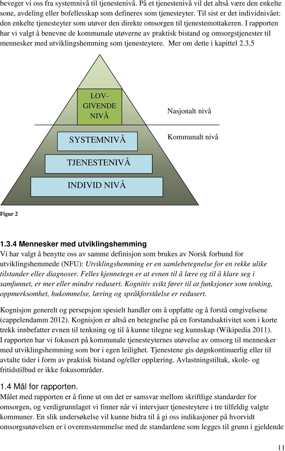 I rapporten har vi valgt å benevne de kommunale utøverne av praktisk bistand og omsorgstjenester til mennesker med utviklingshemming som tjenesteytere. Mer om dette i kapittel 2.3.