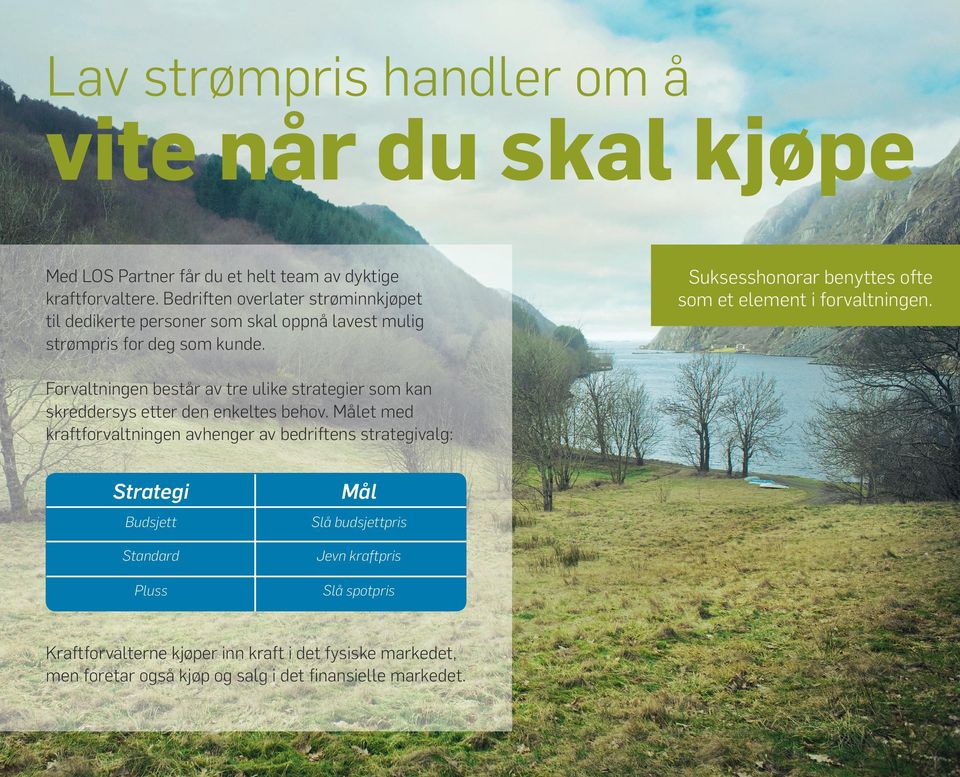 Forvaltningen består av tre ulike strategier som kan skreddersys etter den enkeltes behov.