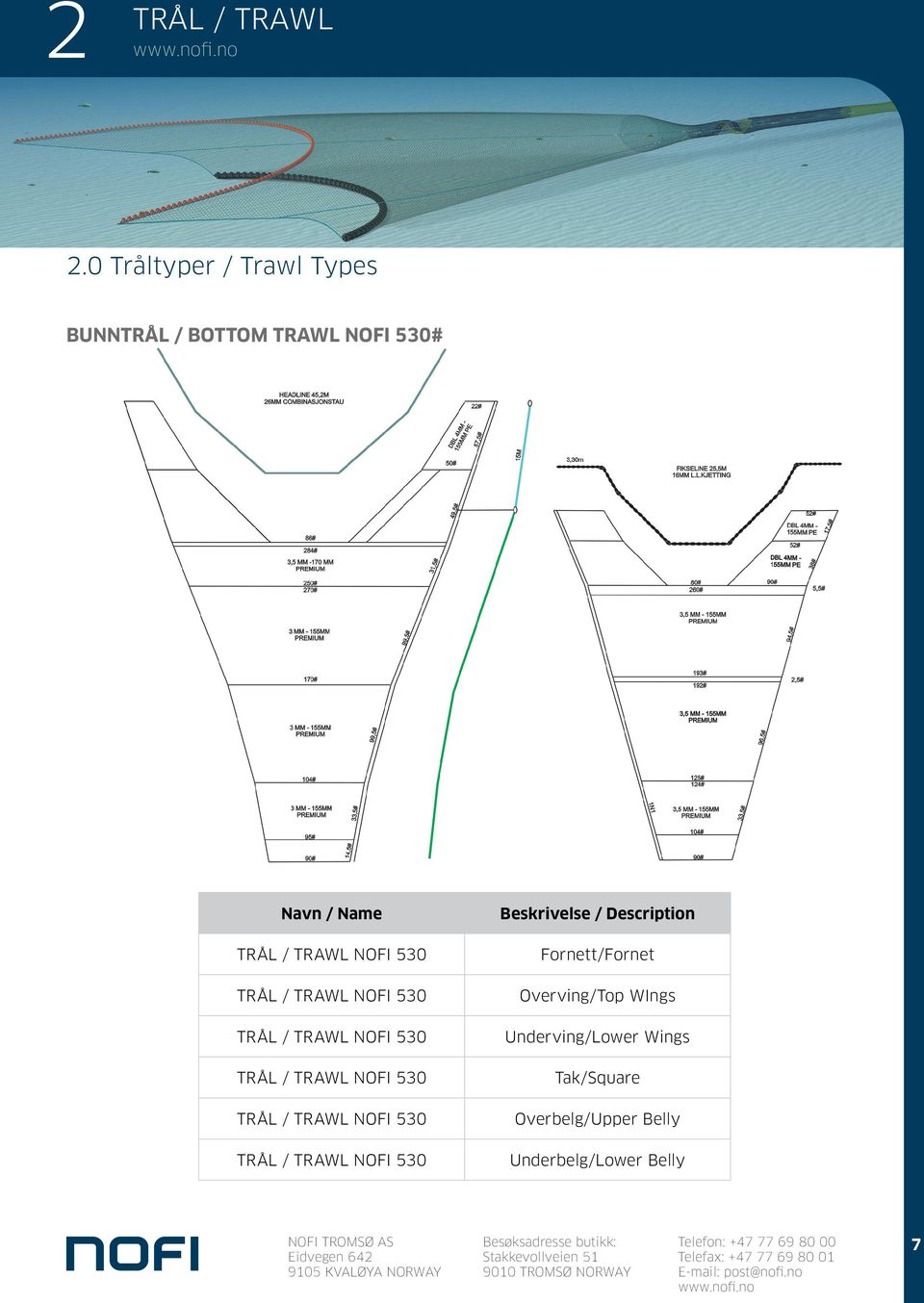 530 Fornett/Fornet Overving/Top WIngs Underving/Lower