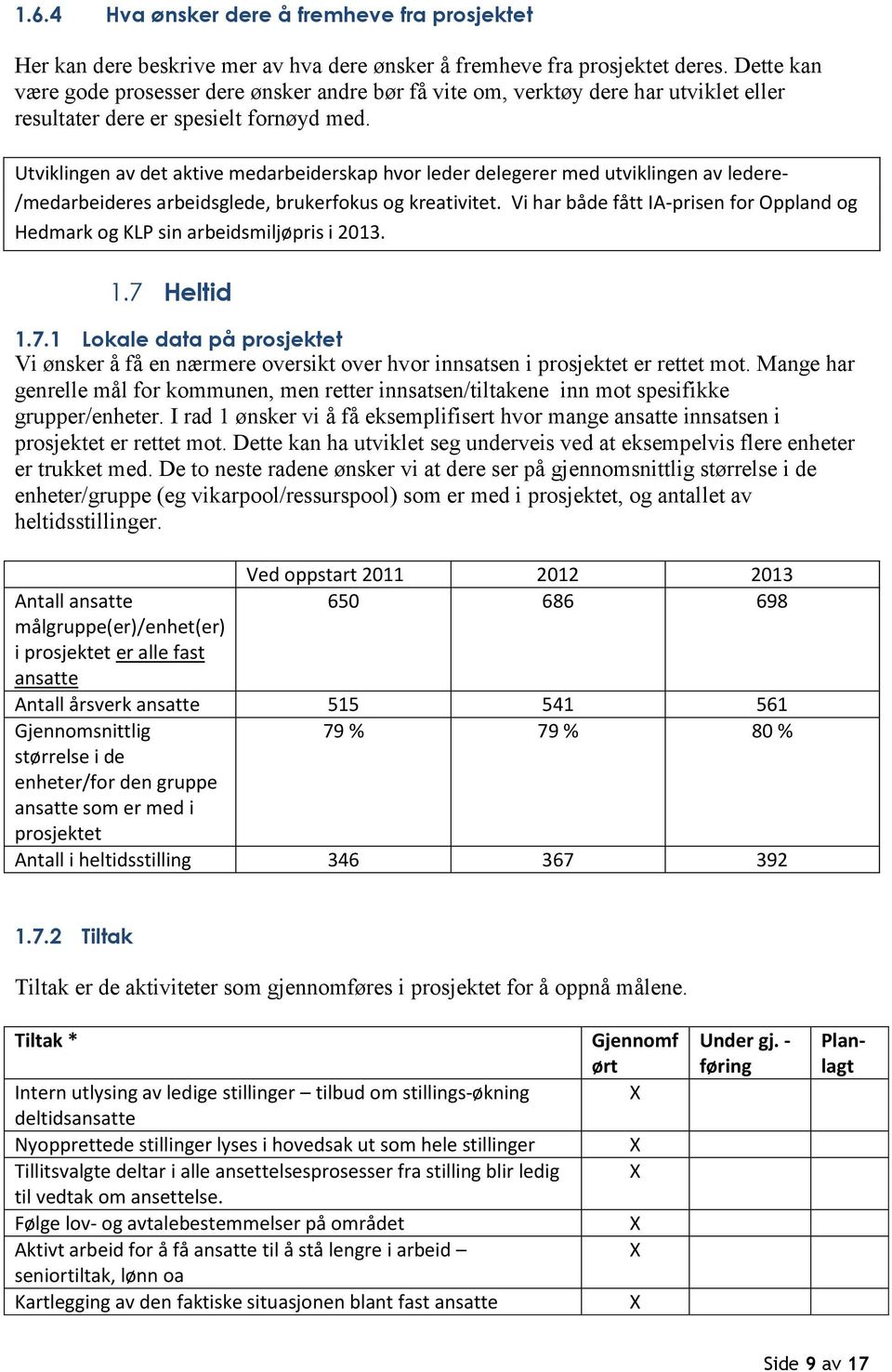 Utviklingen av det aktive medarbeiderskap hvor leder delegerer med utviklingen av ledere- /medarbeideres arbeidsglede, brukerfokus og kreativitet.