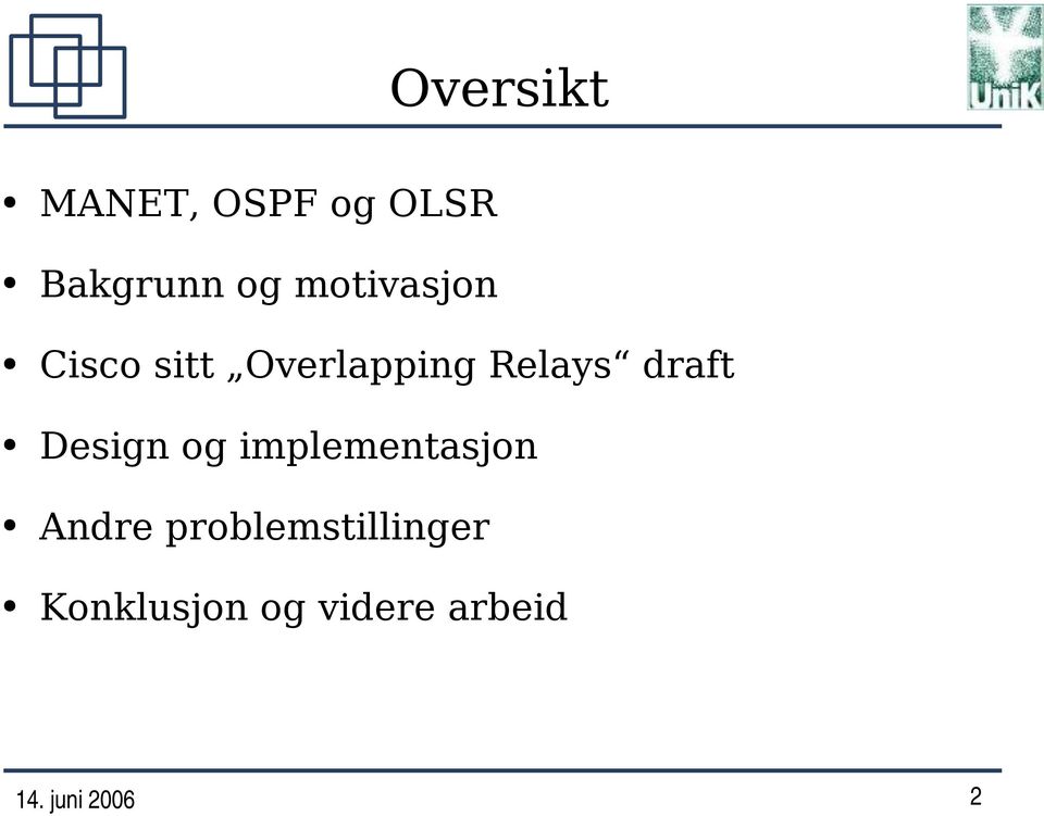 draft Design og implementasjon Andre