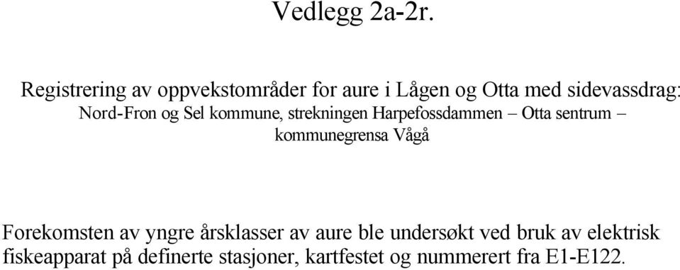 Nord-Fron og Sel kommune, strekningen Harpefossdammen Otta sentrum kommunegrensa