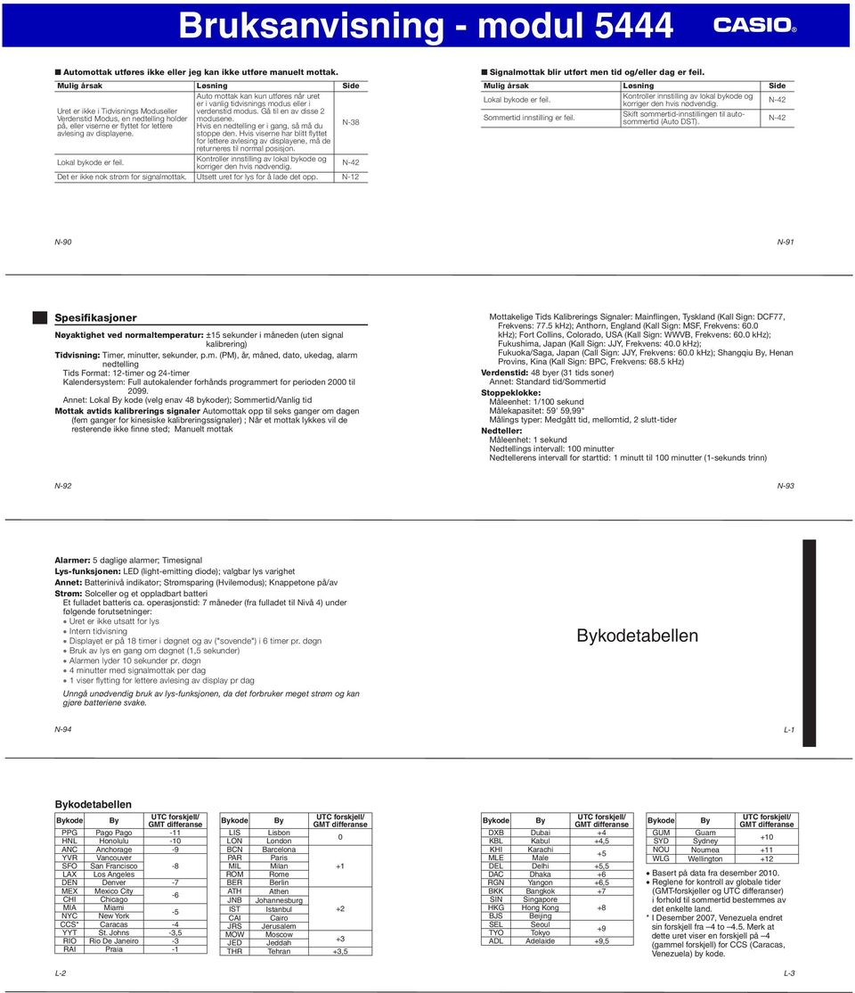 tidvisnings modus eller i verdenstid modus. Gå til en av disse 2 modusene. Hvis en nedtelling er i gang, så må du N-38 avlesing av displayene. stoppe den.