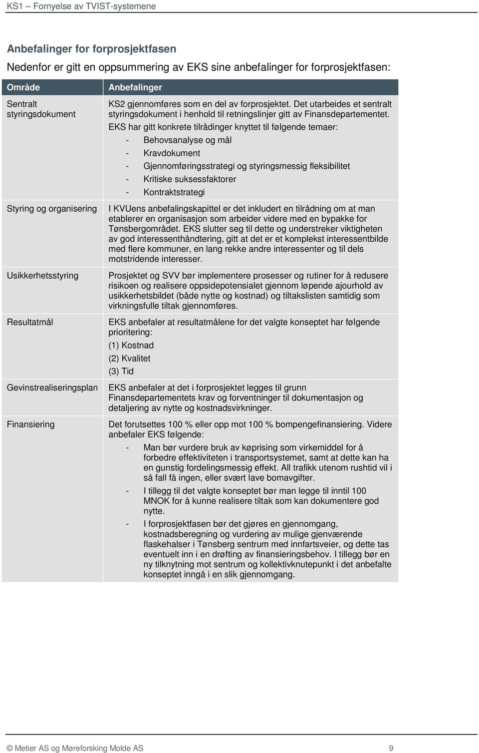 Det utarbeides et sentralt styringsdokument i henhold til retningslinjer gitt av Finansdepartementet.