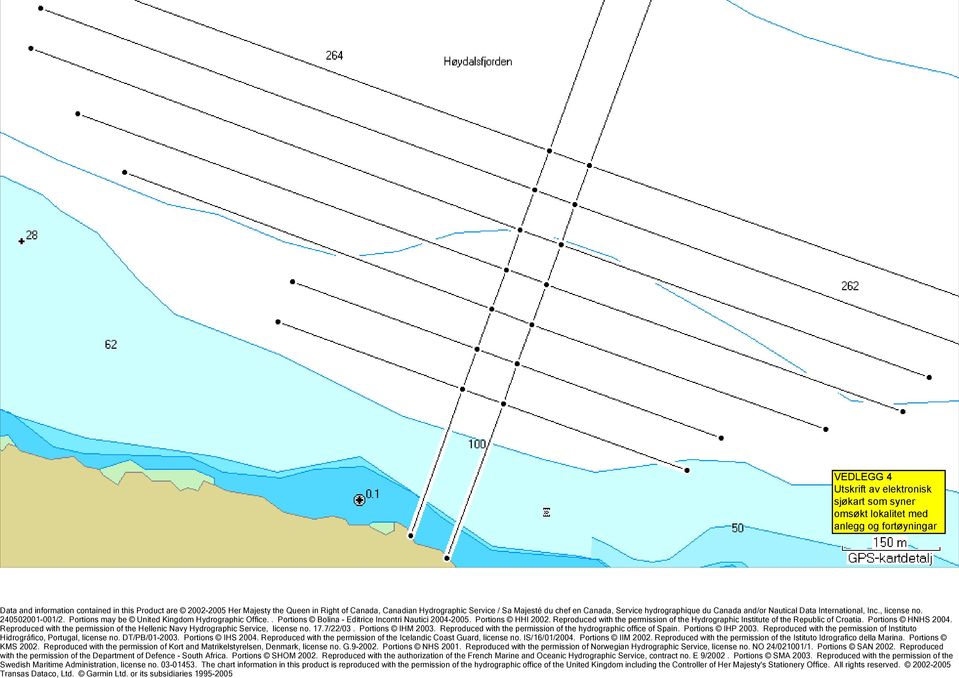 Reproduced with the permission of the Hydrographic Institute of the Republic of Croatia. Portions HNHS 2004. Reproduced with the permission of the Hellenic Navy Hydrographic Service, license no. 17.