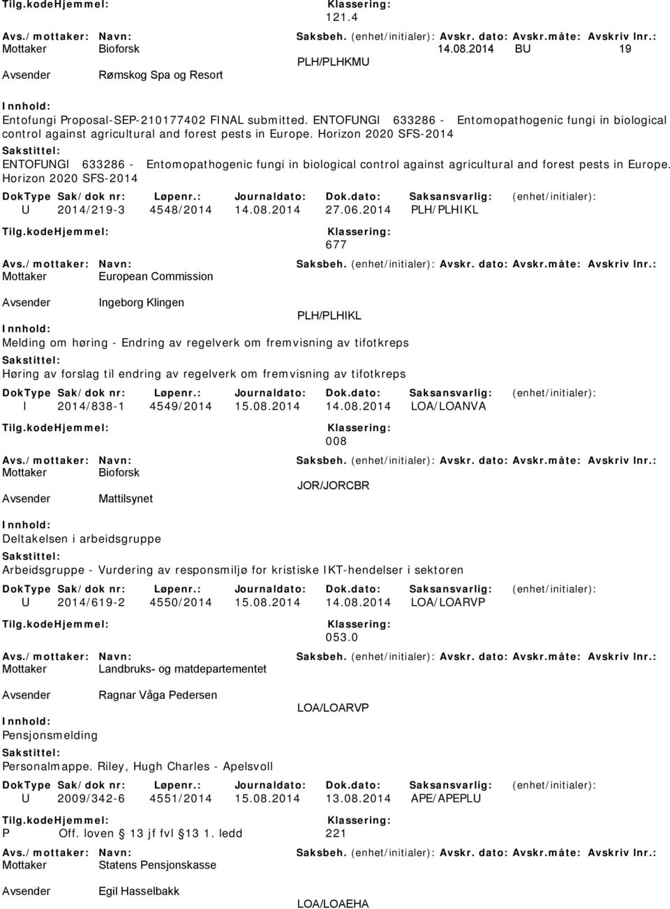 Horizon 2020 SFS-2014  Horizon 2020 SFS-2014 U 2014/219-3 4548/2014 14.08.2014 27.06.