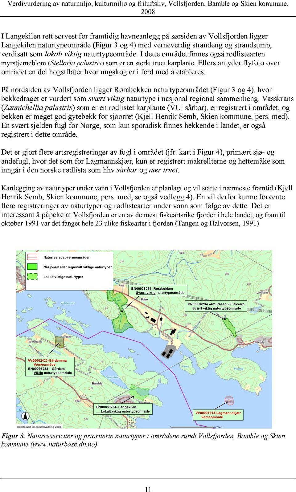 I dette området finnes også rødlistearten myrstjerneblom (Stellaria palustris) som er en sterkt truet karplante.