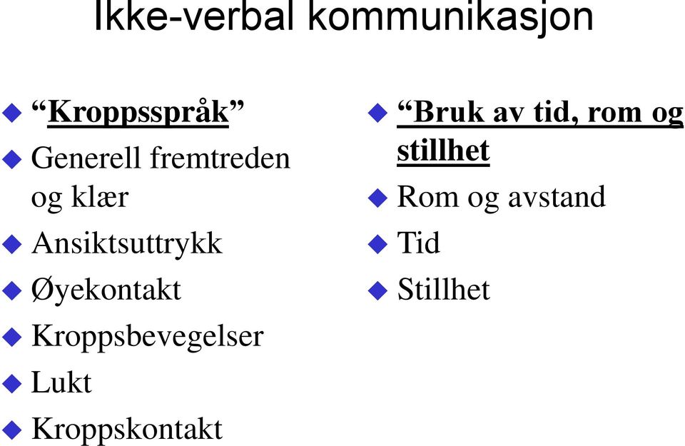 Øyekontakt Kroppsbevegelser Lukt