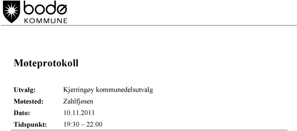 kommunedelsutvalg Møtested: