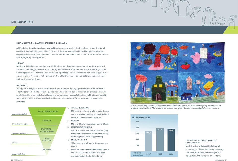 Løysingane ÅRIM foreslår baserer seg på lokale og nasjonale målsetjingar og avfallspolitikk. LOKALT: Dei fleste ÅRIM-kommunane har utarbeidd miljø- og klimaplanar.