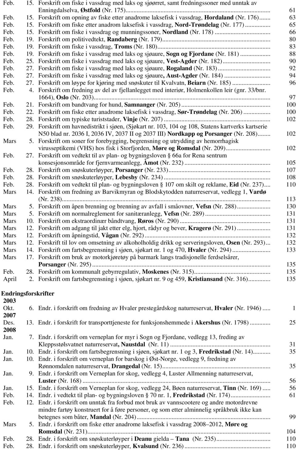 Forskrift om politivedtekt, Randaberg (Nr. 179)... 80 Feb. 19. Forskrift om fiske i vassdrag, Troms (Nr. 180)... 83 Feb. 19. Forskrift om fiske i vassdrag med laks og sjøaure, Sogn og Fjordane (Nr.